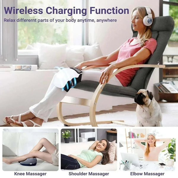 Electric Infrared Heating Knee Massager Air Pressure Vibration Physiot
