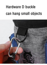Dog outdoor training bag with D buckle, perfect for hanging small objects.