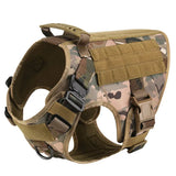 Military large dog harness training pet vest, tactical nylon vest for French Bulldog and German Shepherd.