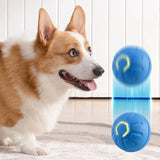 Interactive automatic moving dog toy ball with rotating feature for puppies.
