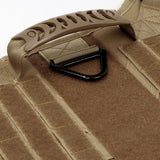Military large dog harness in durable nylon with handle and buckle closure for training.